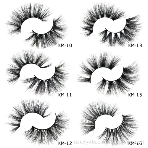 25mm Siberian Mink Eyelash Strips Real Mink 3D Eyelash Private Label Eyelashes